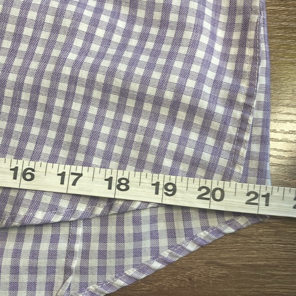 EUC Mens Antigua Medium TCU Purple & White Button down Shirt - Picture 8 of 9